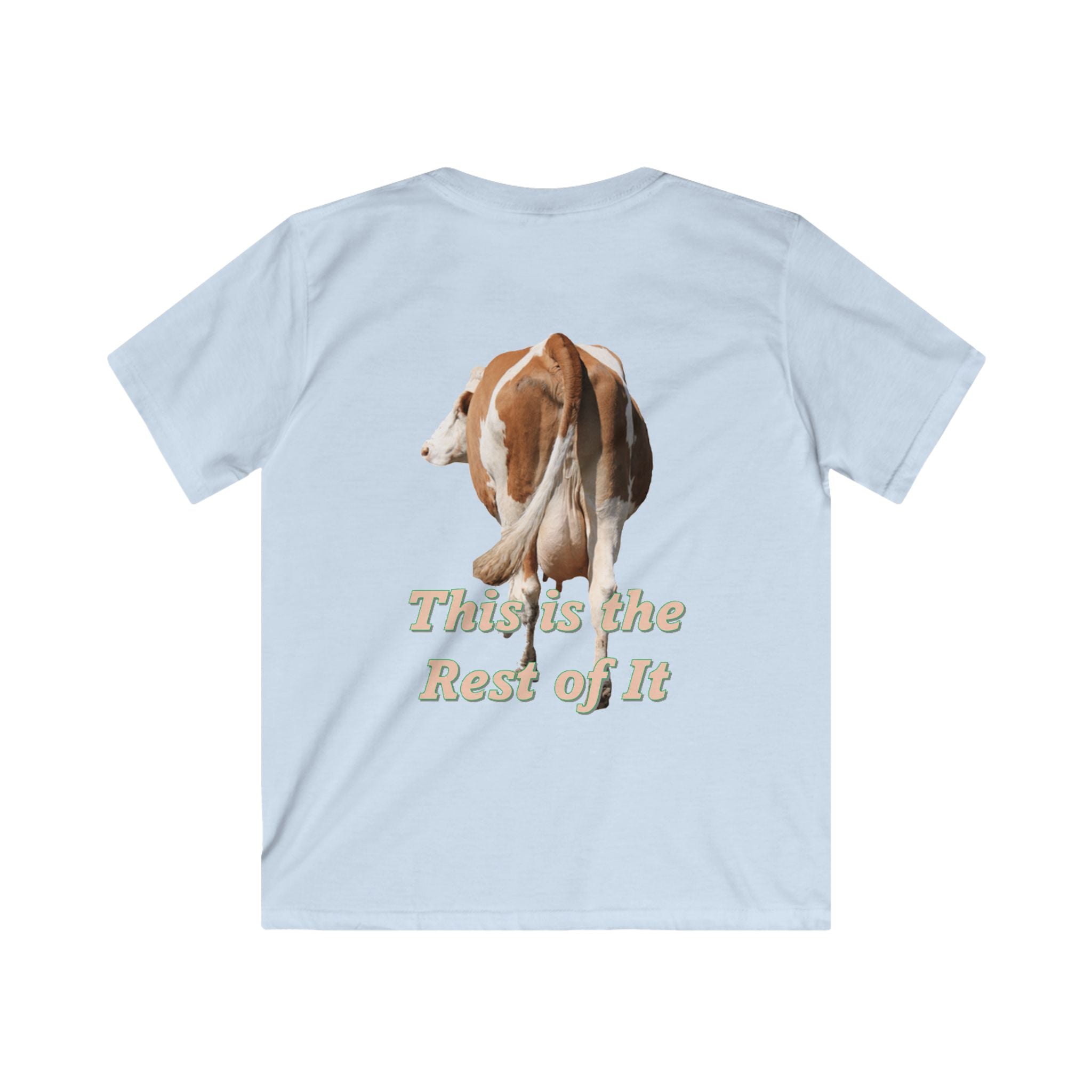 Kids Cow Graphic Tee — "This is a Cow / This is the Rest of It" Cute Farm Animal T‑Shirt for Children