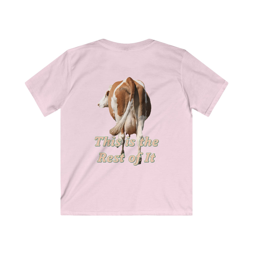 Kids Cow Graphic Tee — "This is a Cow / This is the Rest of It" Cute Farm Animal T‑Shirt for Children
