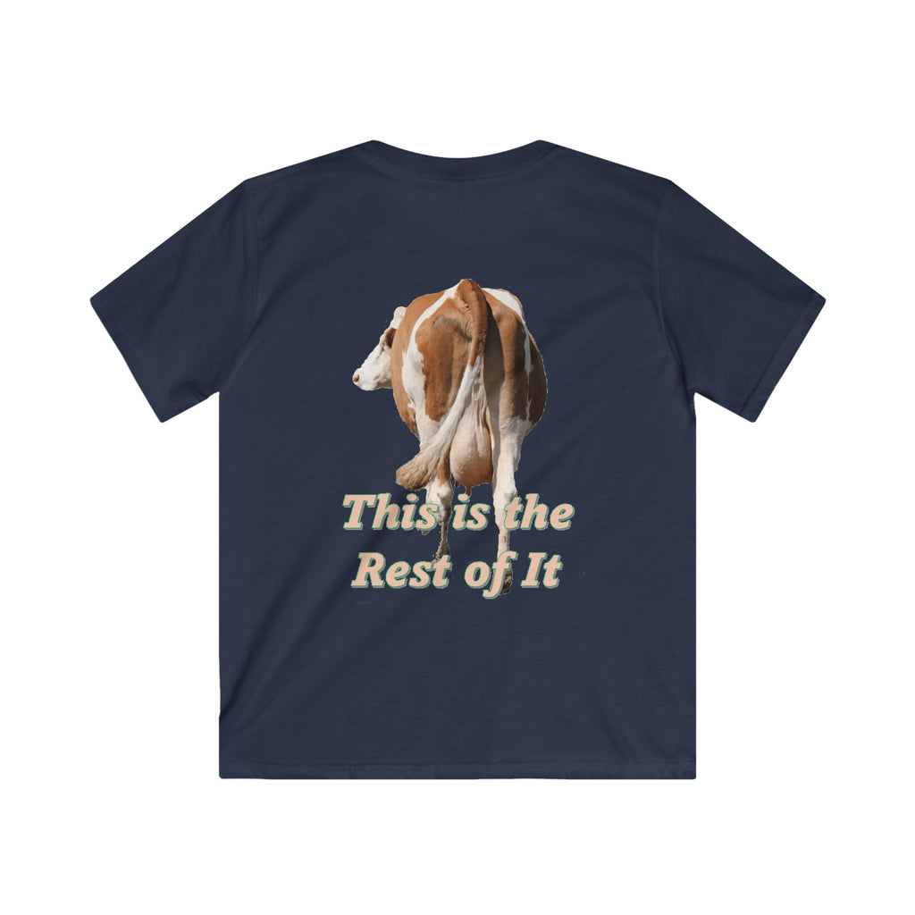Kids Cow Graphic Tee — "This is a Cow / This is the Rest of It" Cute Farm Animal T‑Shirt for Children
