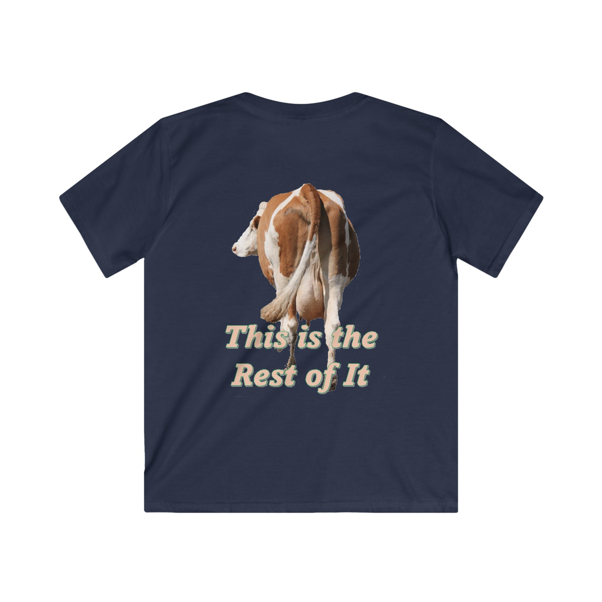 Kids Cow Graphic Tee — "This is a Cow / This is the Rest of It" Cute Farm Animal T‑Shirt for Children
