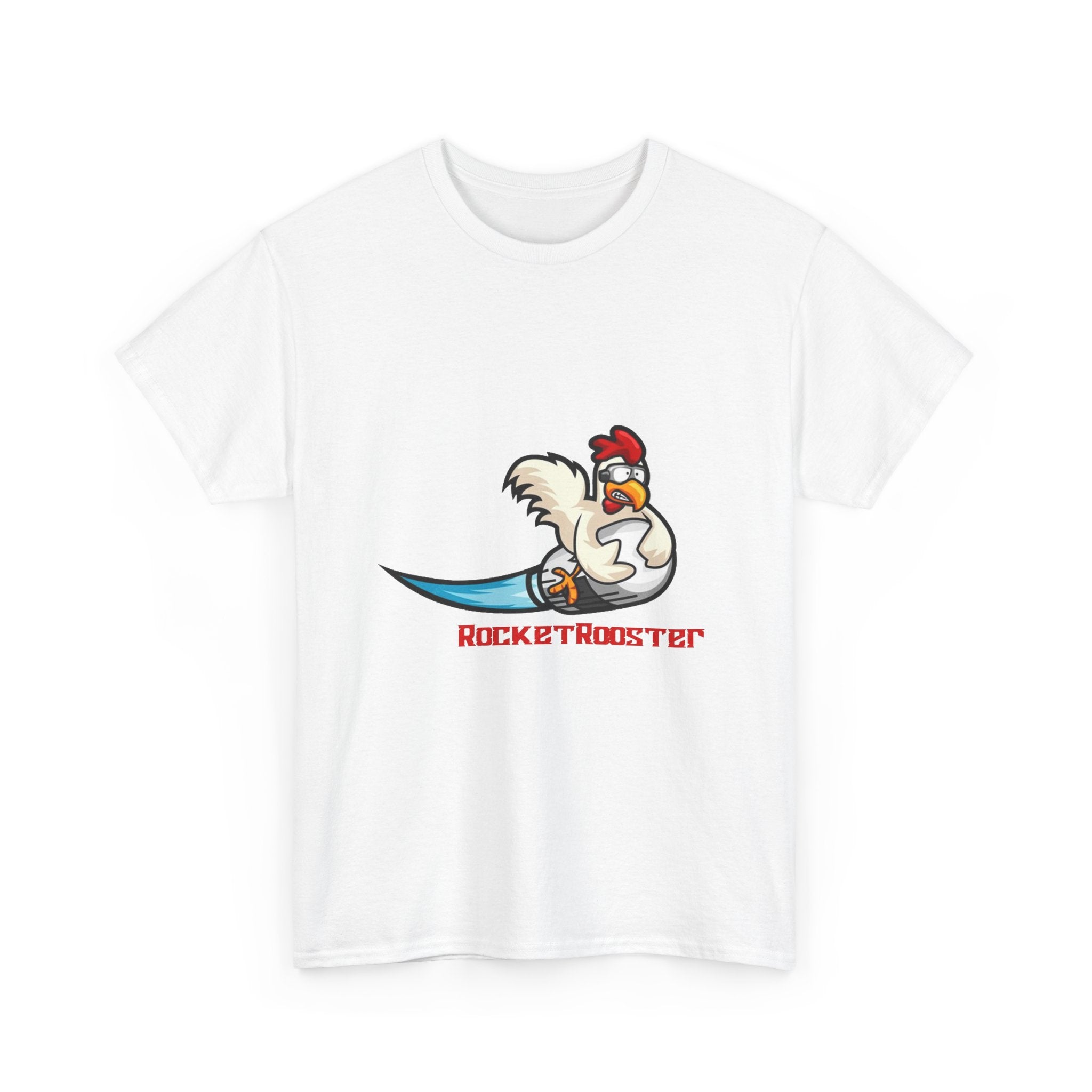 Rocket Rooster T‑Shirt — Retro Cartoon Rooster Logo Tee